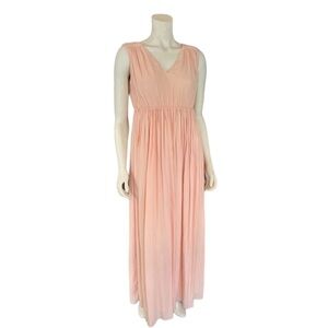 1- Madewell soft peach maxi dress,xxs